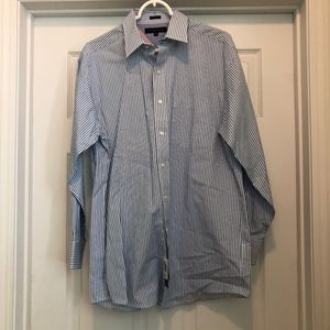 NWT Tommy Hilfiger Blue Stripe Dress Shirt